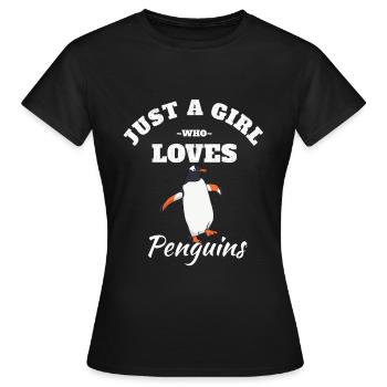 manchot - T-shirt Femme - noir - Devant - AI Model Female 172 dark (172cm)