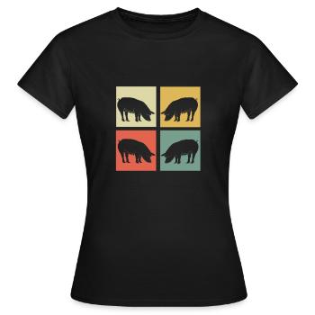 porc - T-shirt Femme - noir - Devant - AI Model Female 172 dark (172cm)