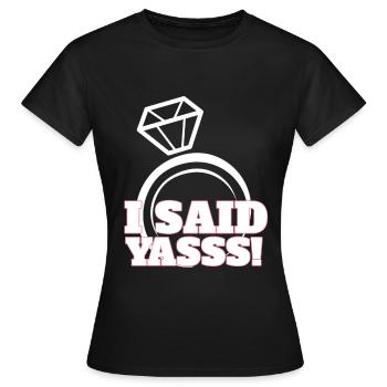 mariage - T-shirt Femme - noir - Devant - AI Model Female 172 dark (172cm)