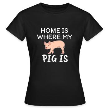 porc - T-shirt Femme - noir - Devant - AI Model Female 172 dark (172cm)