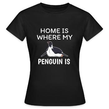 manchot - T-shirt Femme - noir - Devant - AI Model Female 172 dark (172cm)