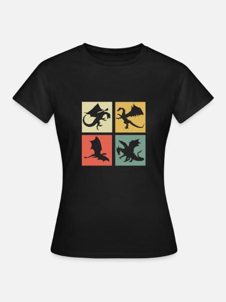 Drache - Frauen T-Shirt - Schwarz