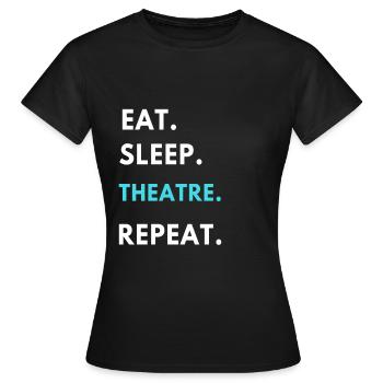 théâtre - T-shirt Femme - noir - Devant - AI Model Female 172 dark (172cm)