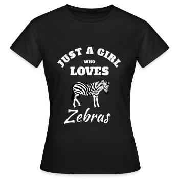Zebra - T-shirt Femme - noir - Devant - AI Model Female 172 dark (172cm)