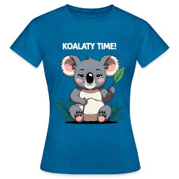 Koalaty Time - Cute Koala Design - Women's T-Shirt - antique blue sapphire heather - Front - AI Model Female 172 dark (172cm)