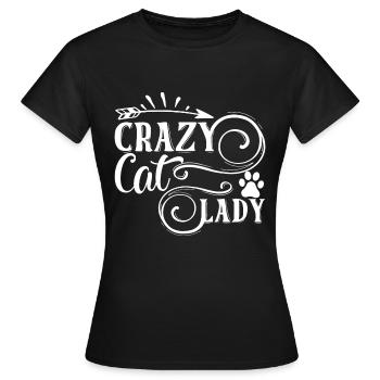 Crazy Cat Lady - T-shirt Femme - noir - Devant - AI Model Female 172 dark (172cm)