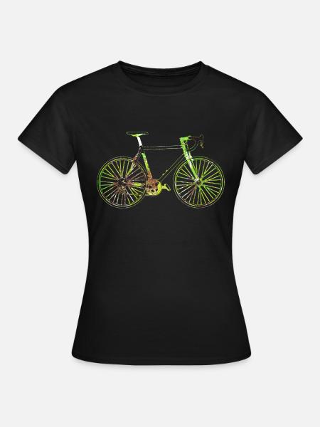 Vélo cycliste vélo vélo roue cadeau - T-shirt Femme - noir