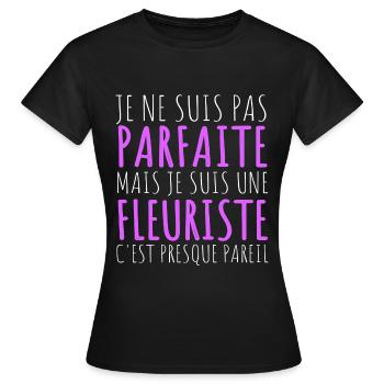 Je suis fleuriste humour femme fleuriste cadeau - T-shirt Femme - noir - Devant - AI Model Female 172 dark (172cm)