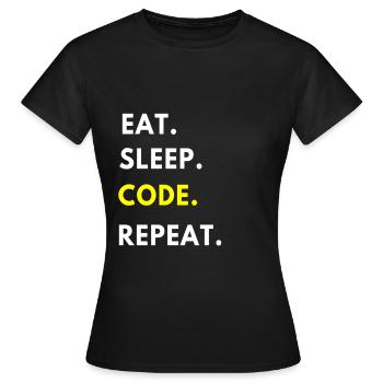 programmeur - T-shirt Femme - noir - Devant - AI Model Female 172 dark (172cm)