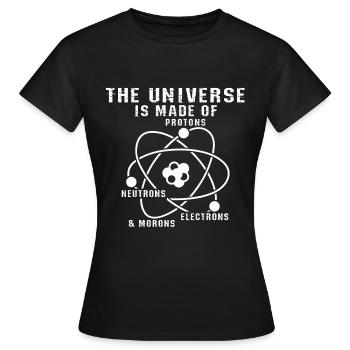 Univers physique - T-shirt Femme - noir - Devant - AI Model Female 172 dark (172cm)