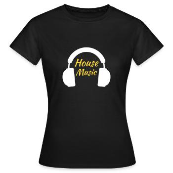 House Music - Frauen T-Shirt - Schwarz - Vorne - AI Model Female 172 dark (172cm)