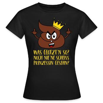 Shit Princess Crown Stinky finger shit - Women's T-Shirt - black - Front - AI Model Female 172 dark (172cm)