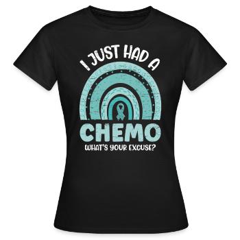 Ich hatte gerade eine Chemo Was ist deine Ausrede - Frauen T-Shirt - Schwarz - Vorne - AI Model Female 172 dark (172cm)