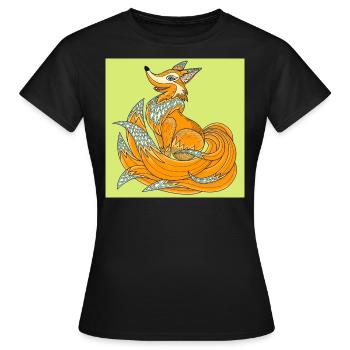 Renard exotique - T-shirt Femme - noir - Devant - AI Model Female 172 dark (172cm)