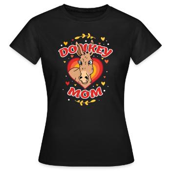 Maman Âne Drôle Âne Maman - T-shirt Femme - noir - Devant - AI Model Female 172 dark (172cm)