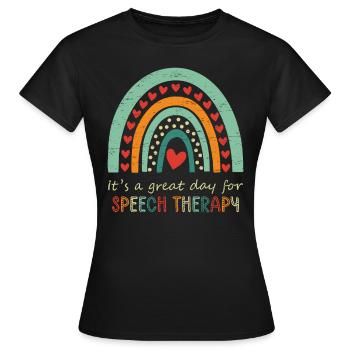 C’est un grand jour pour l’orthophonie - T-shirt Femme - noir - Devant - AI Model Female 172 dark (172cm)