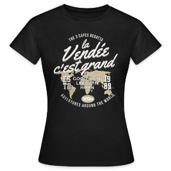 Die Vendée ist großartig 3 Kaps Regatta Kopieren - Frauen T-Shirt - Schwarz - Vorne - AI Model Female 172 dark (172cm)