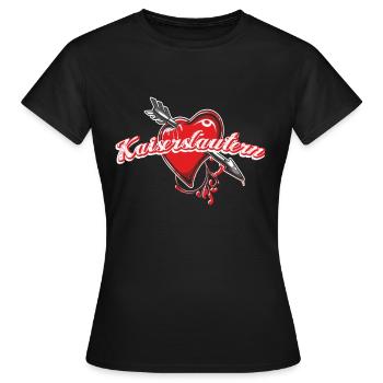 Kaiserslautern - T-shirt Femme - noir - Devant - AI Model Female 172 dark (172cm)