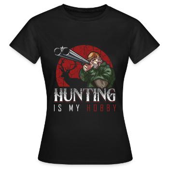 Deer hunting Huntsman hunting Hunting deer antler Wild - Women's T-Shirt - black - Front - AI Model Female 172 dark (172cm)