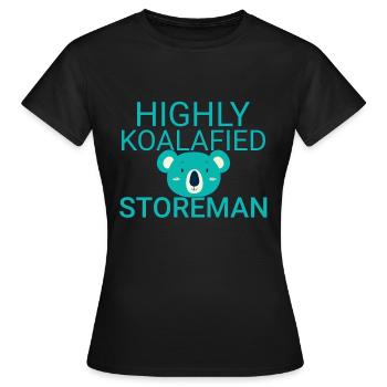 Storeman Koalafied - Women's T-Shirt - black - Front - AI Model Female 172 dark (172cm)