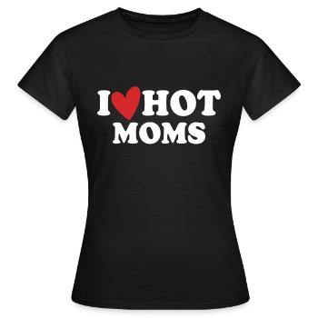 Je mamans chaudes - T-shirt Femme - noir - Devant - AI Model Female 172 dark (172cm)