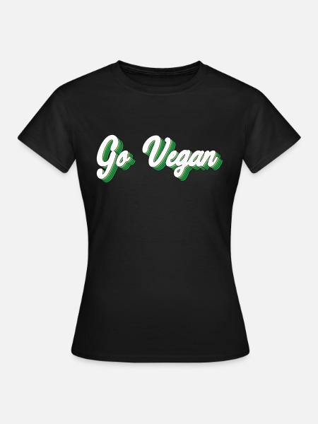 Go Vegan - Frauen T-Shirt - Schwarz