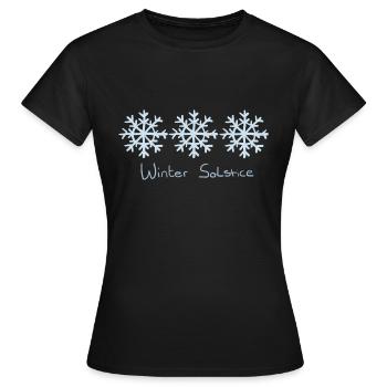 Solstice d'hiver - T-shirt Femme - noir - Devant - AI Model Female 172 dark (172cm)