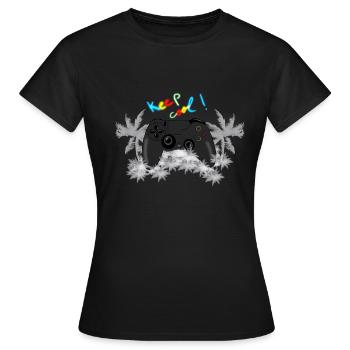 Spielen - Frauen T-Shirt - Schwarz - Vorne - AI Model Female 172 dark (172cm)