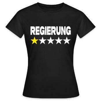 Regierung Star Rating - Frauen T-Shirt - Schwarz - Vorne - AI Model Female 172 dark (172cm)