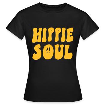 Hippie soul Hippie Seele - Frauen T-Shirt - Schwarz - Vorne - AI Model Female 172 dark (172cm)