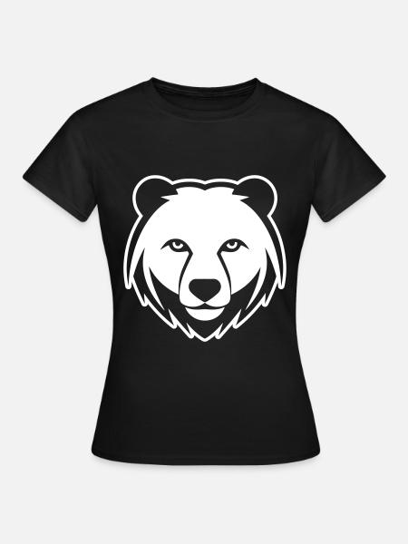 Eisbär Kopf Polar bär - Frauen T-Shirt - Schwarz