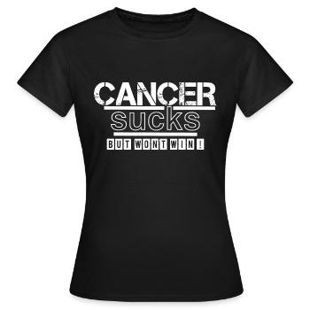 Krebs wird nicht gewinnen! - Frauen T-Shirt - Schwarz - Vorne - AI Model Female 172 dark (172cm)
