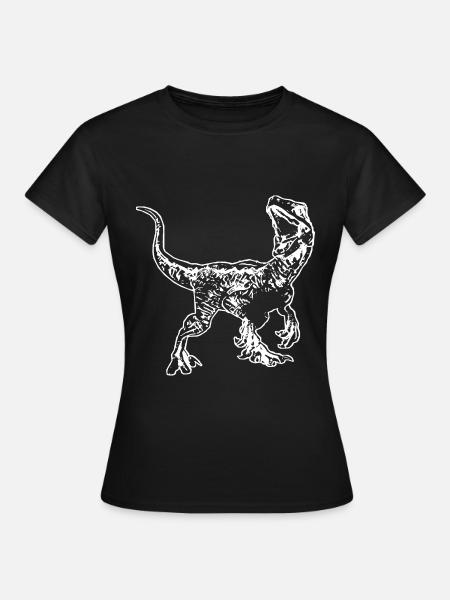 Velociraptor - Frauen T-Shirt - Schwarz