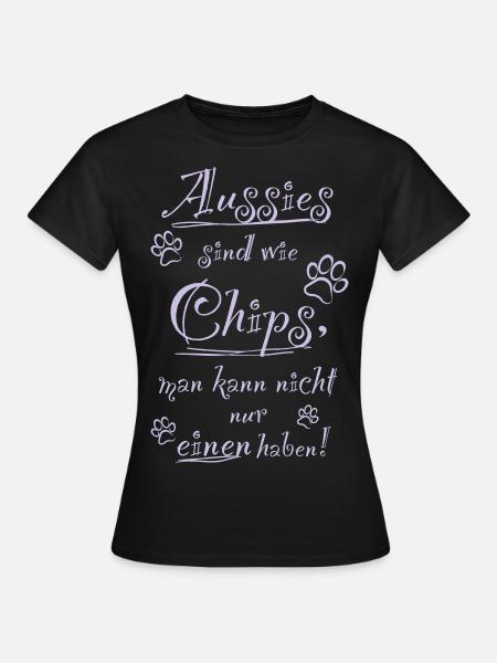 Aussie Chips - Frauen T-Shirt - Schwarz