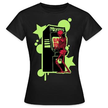 Salut-score - T-shirt Femme - noir - Devant - AI Model Female 172 dark (172cm)