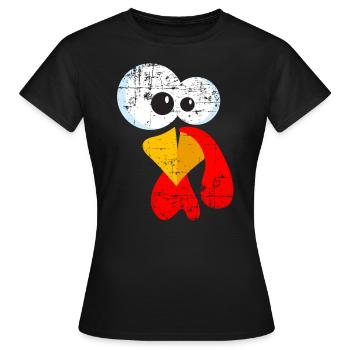 Distressed Turkey face - Women's T-Shirt - black - Front - AI Model Female 172 dark (172cm)