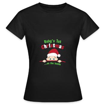 Noël de bébé - T-shirt Femme - noir - Devant - AI Model Female 172 dark (172cm)