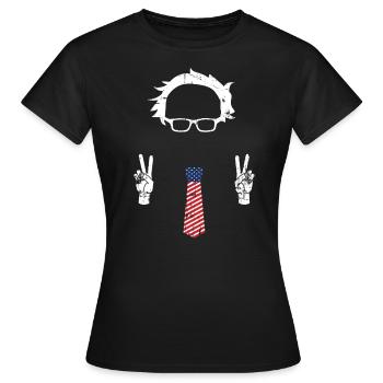 Bernie Peace Signs Kampagne 2020 Demokrat - Frauen T-Shirt - Schwarz - Vorne - AI Model Female 172 dark (172cm)