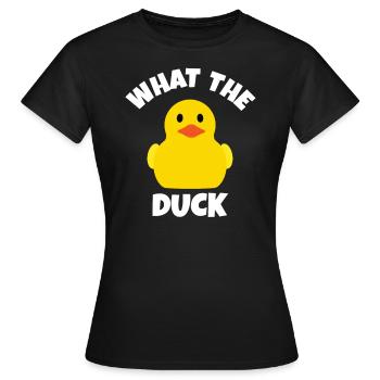 Lustiger Enten-Wortspiel-Enten-Witz - Frauen T-Shirt - Schwarz - Vorne - AI Model Female 172 dark (172cm)