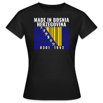 Bosnie-Herzégovine Heritage Bosnie et - T-shirt Femme - noir - Devant - AI Model Female 172 dark (172cm)