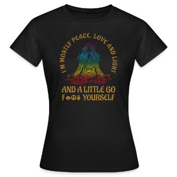 La méditation va te faire foutre - T-shirt Femme - noir - Devant - AI Model Female 172 dark (172cm)