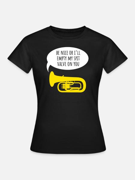 Euphonium-Spuckventil-Witz - Frauen T-Shirt - Schwarz
