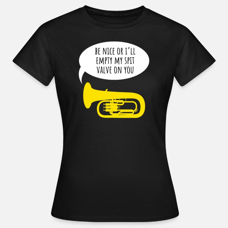 Euphonium-Spuckventil-Witz - Frauen T-Shirt - Schwarz