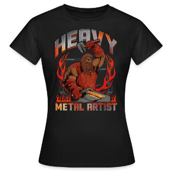 Heavy Metal Künstler - Frauen T-Shirt - Schwarz - Vorne - AI Model Female 172 dark (172cm)