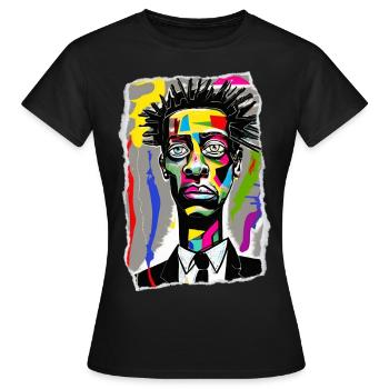 Lebendiges Stadtporträt - Frauen T-Shirt - Schwarz - Vorne - AI Model Female 172 dark (172cm)