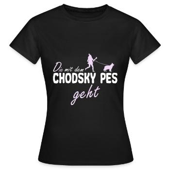 Chodsky Pes Böhmischer Schäferhund Lustiger Spruch - Frauen T-Shirt - Schwarz - Vorne - AI Model Female 172 dark (172cm)