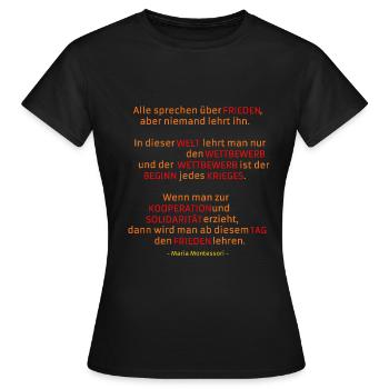 Alle sprechen über Frieden... - Frauen T-Shirt - Schwarz - Vorne - AI Model Female 172 dark (172cm)