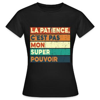 Nicht meine Superkraft - Frauen T-Shirt - Schwarz - Vorne - AI Model Female 172 dark (172cm)