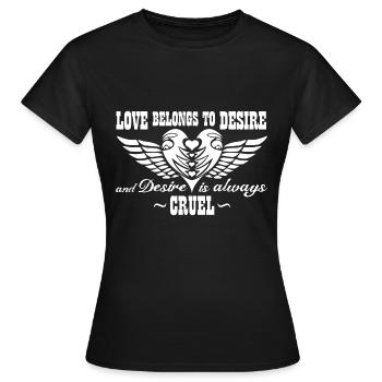 Love belongs to desire - Sandman - Women's T-Shirt - black - Front - AI Model Female 172 dark (172cm)