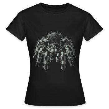 Große haarige Vogelspinne Tarantel - Frauen T-Shirt - Schwarz - Vorne - AI Model Female 172 dark (172cm)
